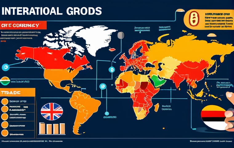 **Image Prompt 1: International Trade Overview**
- "An infographic illustrating the concept of international trade, showcasing the exchange of goods and services between countries. Include elements like currency exchange, customs regulations, and cultural aspects. Use vibrant colors and icons to represent different countries and products."